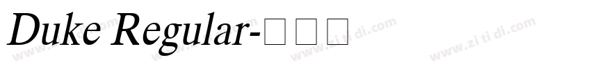 Duke Regular字体转换